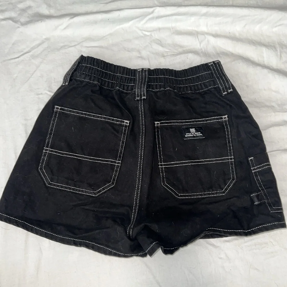 BDG skate high rise shorts black with white thread size XS - Picture 3 of 5